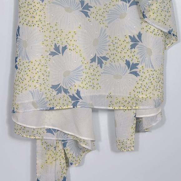 Ted Baker Gemmiaa Wrap Blouse Top With Ruffled Sleeves Size US6(UK2) Blue - Picture 8 of 11